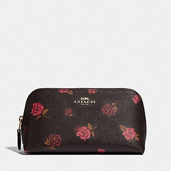 COSMETIC CASE 17 WITH TOSSED PEONY PRINT (COACH F55637) - Picture 1 of 3